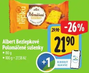 Albert Albert Bezlepkové Polomáčené sušenky nabídka