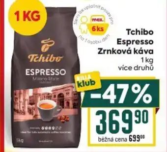 Billa Tchibo Espresso Zrnková káva nabídka