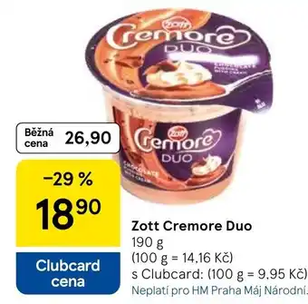 Tesco Zott Cremore Duo nabídka