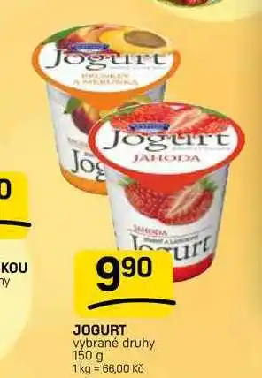 JOGURT vybrané druhy