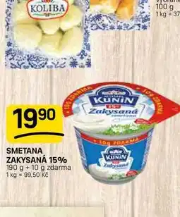 Flop SMETANA ZAKYSANÁ 15% 190 g + 10 g nabídka