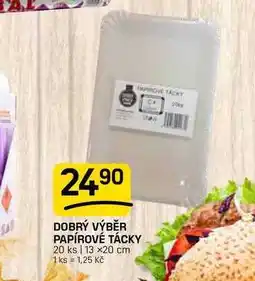 Flop DOBRÝ VÝBĚR PAPÍROVÉ TÁCKY 20 ks 13 x20 cm 1 ks nabídka