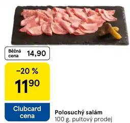Tesco Polosuchý salám nabídka