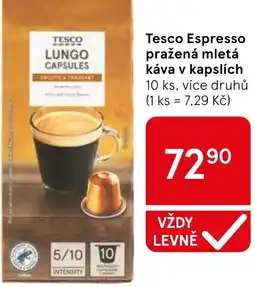 Tesco Tesco Espresso pražená mletá káva v kapslích nabídka