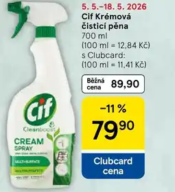 Tesco Cif Krémová čisticí pěna nabídka