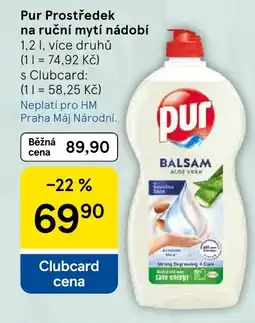 Tesco Pur Prostředek na ruční mytí nádobí nabídka