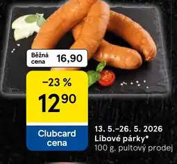 Tesco Libové párky nabídka