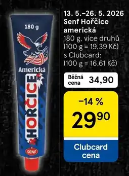 Tesco Senf Hořčice americká nabídka
