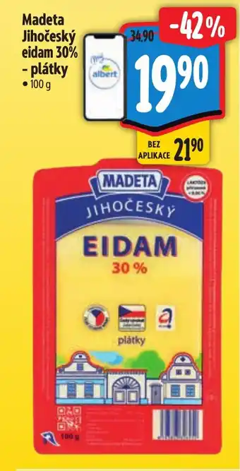 Albert Madeta Jihočeský eidam 30% - plátky nabídka