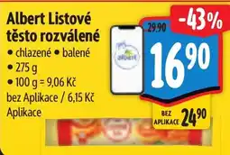 Albert Albert Listové těsto rozválené nabídka