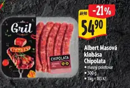 Albert Albert Masová klobása Chipolata nabídka