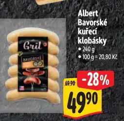 Albert Albert Bavorské kuřecí klobásky nabídka