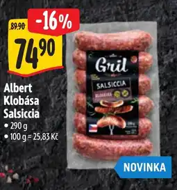 Albert Albert Klobása Salsiccia nabídka