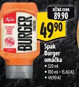 Albert Spak Burger omáčka nabídka