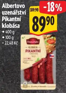 Albert Albertovo uzenářství Pikantní klobása nabídka