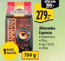 Albert Jihlavanka Espresso nabídka