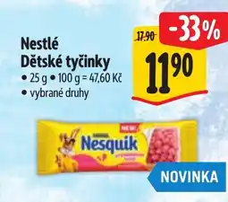 Albert Nestlé Dětské tyčinky nabídka