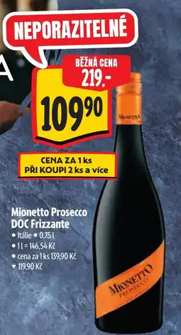 Albert Mionetto Prosecco DOC Frizzante nabídka