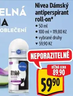 Albert Nivea Dámský antiperspirant roll-on nabídka