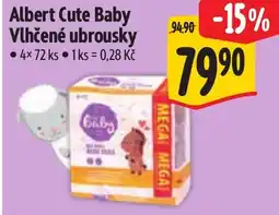 Albert Albert Cute Baby Vlhčené ubrousky nabídka