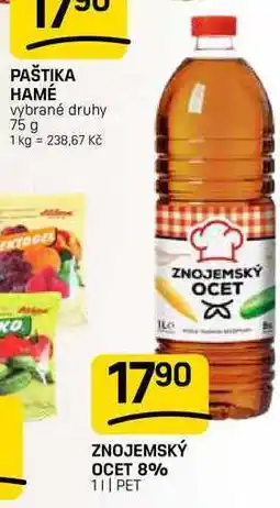 Flop ZNOJEMSKÝ OCET 8% 11| PET nabídka
