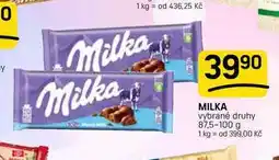 Flop MILKA vybrané druhy nabídka