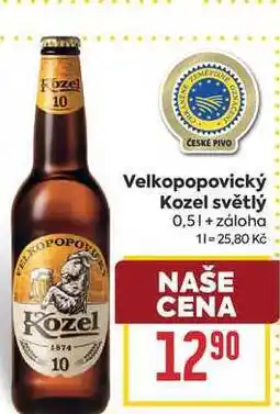 Billa Velkopopovický Kozel světlý ležák nabídka