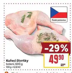 Billa Kuřecí čtvrtky balení nabídka