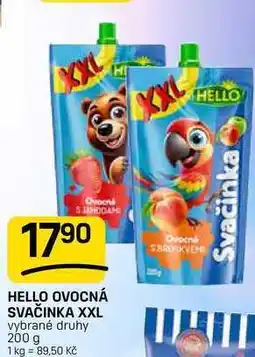 Flop HELLO OVOCNÁ SVAČINKA XXL vybrané druhy nabídka