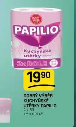 Flop DOBRÝ VÝBĚR KUCHYŇSKÉ UTĚRKY PAPILIO 2 x 50 nabídka