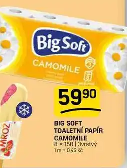 Flop BIG SOFT TOALETNÍ PAPÍR CAMOMILE 8 × 150 | 3vrstvý nabídka