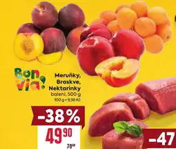 Billa Meruňky, broskve, nektarinky nabídka