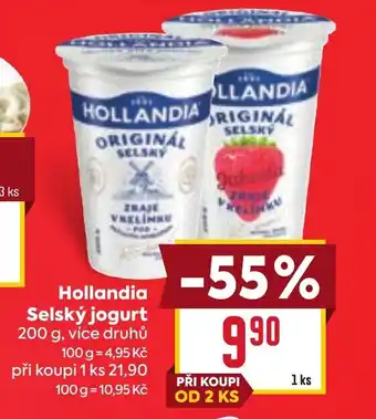 Billa HOLLANDIA Selský jogurt nabídka
