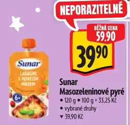 Albert Sunar Masozeleninové pyré nabídka