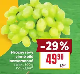 Billa Hrozny révy vinné bílé bezsemenné nabídka