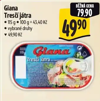 Albert Giana Tresčí játra nabídka