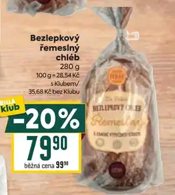 Billa Bezlepkový řemeslný chléb nabídka