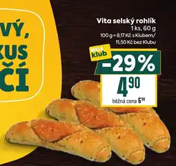 Billa Vita selský rohlík nabídka