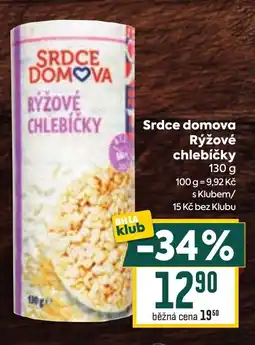 Billa SRDCE DOMOVA Rýžové chlebíčky nabídka