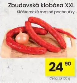 Kubík potraviny Zbudovská klobása XXL nabídka