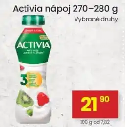 Kubík potraviny Activia nápoj nabídka