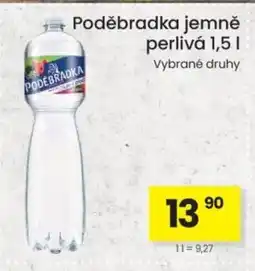 Kubík potraviny Poděbradka jemně perlivá nabídka