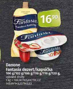COOP TIP Danone Fantasia dezert/kapsička nabídka
