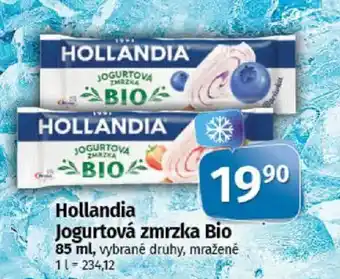 COOP TIP Hollandia Jogurtová zmrzka Bio nabídka