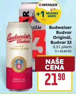 Billa Budweiser Budvar Originál, Budvar 33 nabídka