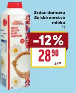 Billa Srdce domova Selské čerstvé mléko nabídka