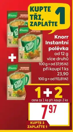 Billa Knorr Instantní polévka nabídka