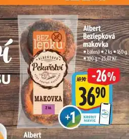 Albert Albert Bezlepková makovka balená 2 ks nabídka