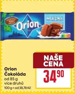 Billa Orion Čokoláda nabídka