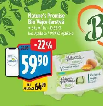 Albert Nature's Promise Bio Vejce čerstvá 6 ks nabídka